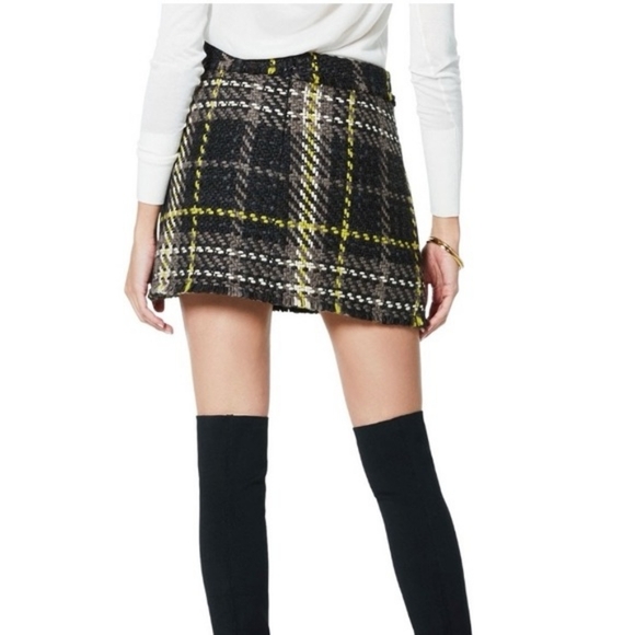 Ramy Brook - Elias Plaid Fringed Skirt - Size 2 - Picture 3 of 16